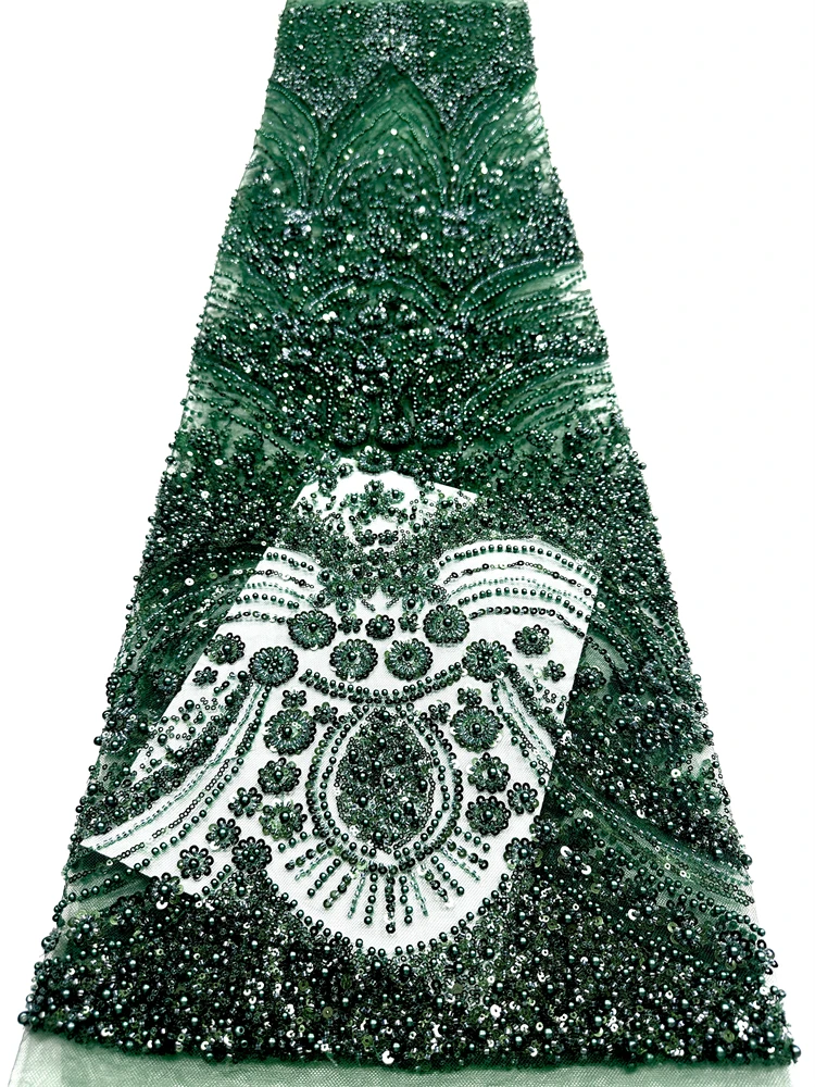Luxurious Nigerian Green Beaded Lace Fabric High Quality Sequins Embroidery African French Lace Fabric For Sewing Dress
Luxurious Nigerian Green Beaded Lace Fabric High Quality Sequins Embroidery African French Lace Fabric For Sewing Dress