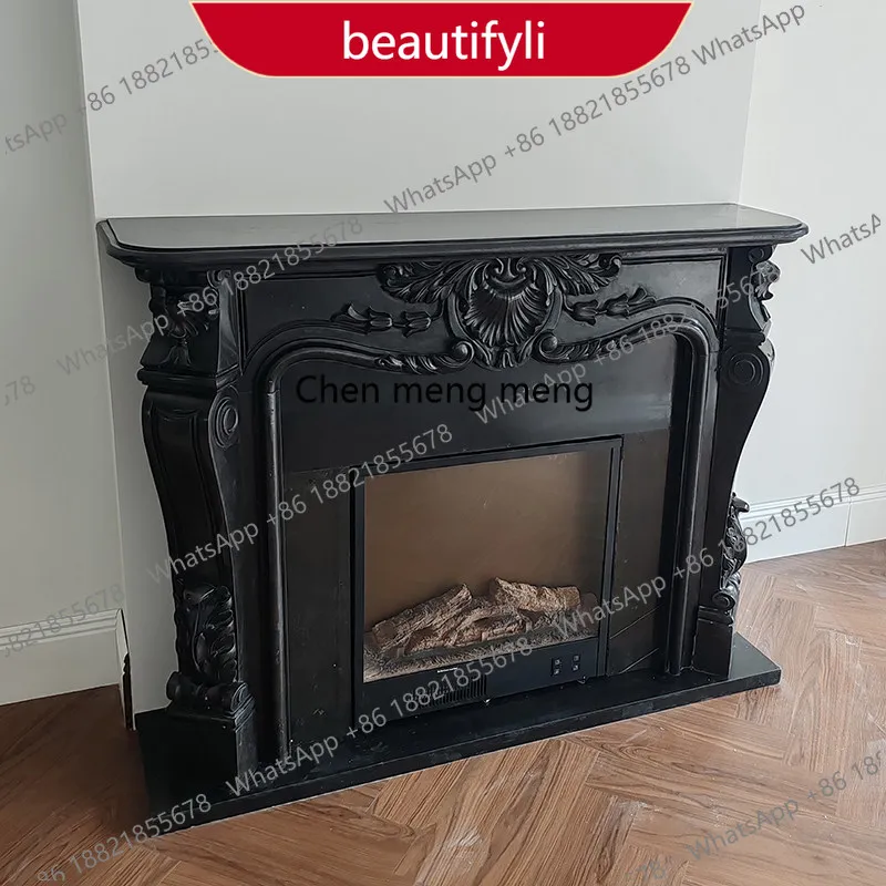 A38 Marble fireplace stone carving European interior simple American TV background wall decorative cabinet
A38 Marble fireplace stone carving European interior simple American TV background wall decorative cabinet