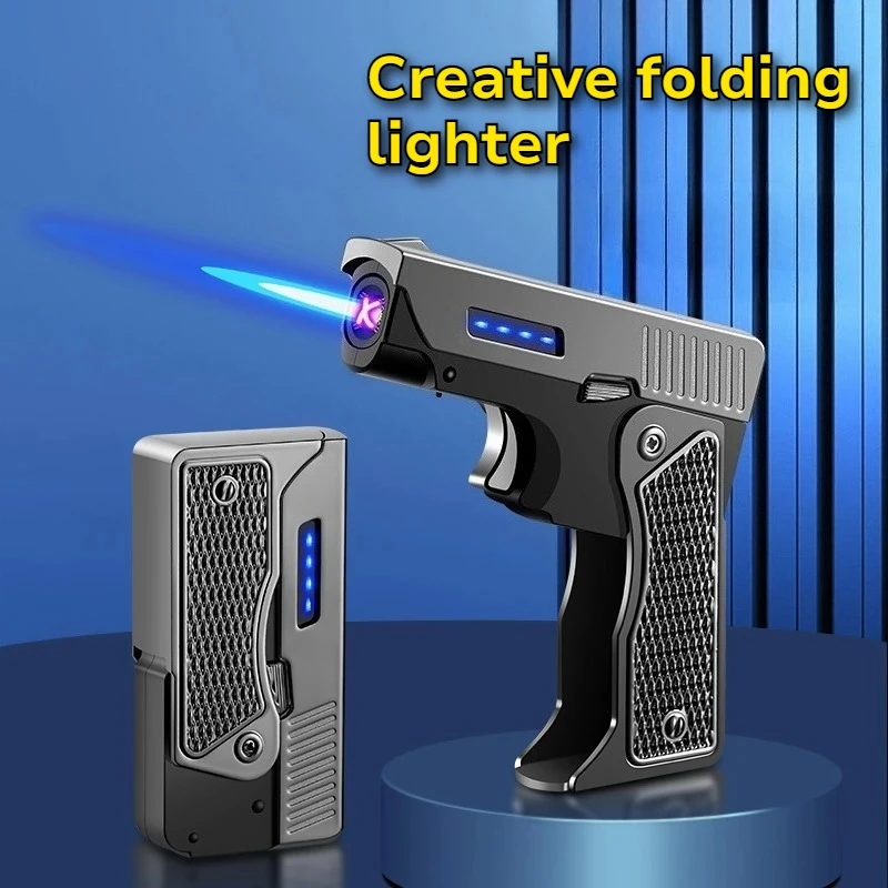 New Foldable Gas-electric Dual-use Arc Deformation Lighter USB Charging Men's Smoking Gadget Smoke Accessories Cigarette Lighter
New Foldable Gas-electric Dual-use Arc Deformation Lighter USB Charging Men's Smoking Gadget Smoke Accessories Cigarette Lighter