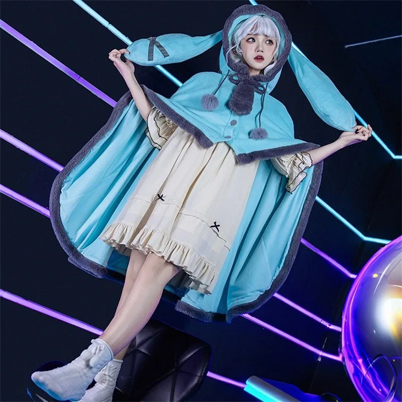 Mechanical Dropped Ear Rabbit Plush Cloak Winter Double Sided Coral Plush Homewear Kawaii Cartoon Pajamas Female Blanket Cape
Mechanical Dropped Ear Rabbit Plush Cloak Winter Double Sided Coral Plush Homewear Kawaii Cartoon Pajamas Female Blanket Cape