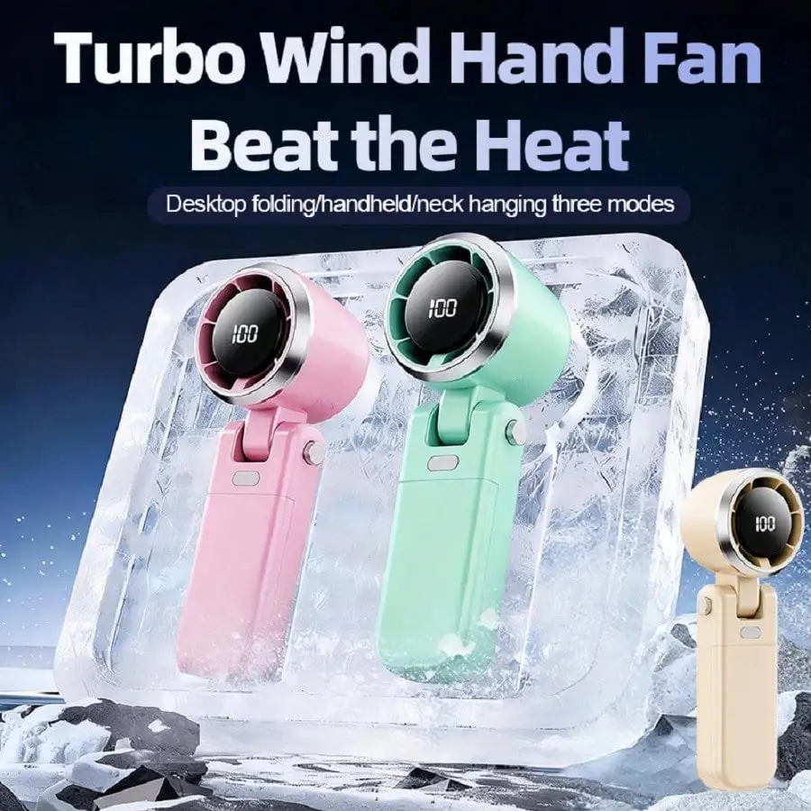 Portable Handheld Turbo Fan, 5 Gear Wind, Battery Operated, Up To 12 Working Hours, 3 IN 1 Hand Fan With Air Turbo Tech Cooling
Portable Handheld Turbo Fan, 5 Gear Wind, Battery Operated, Up To 12 Working Hours, 3 IN 1 Hand Fan With Air Turbo Tech Cooling