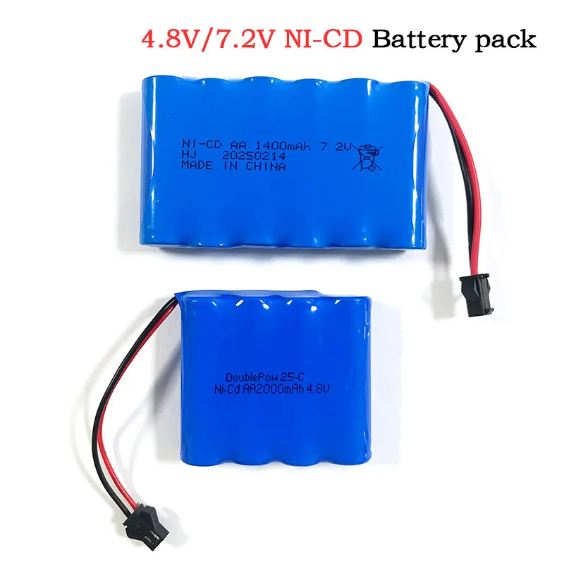 Ni-Cd Rechargeable Battery Pack 4.8V 2000mAh 7.2V 1400mAh Nickel Cadmium AA Batteries for Remote Control Car Toys Power Tools
Ni-Cd Rechargeable Battery Pack 4.8V 2000mAh 7.2V 1400mAh Nickel Cadmium AA Batteries for Remote Control Car Toys Power Tools