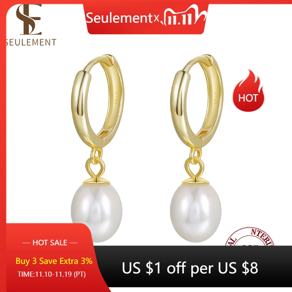 Seulement Classics 925 Sterling Silver Freshwater Pearl Earing for Women Gold Earrings Jewelry Accessories Girl Party Gift
Seulement Classics 925 Sterling Silver Freshwater Pearl Earing for Women Gold Earrings Jewelry Accessories Girl Party Gift