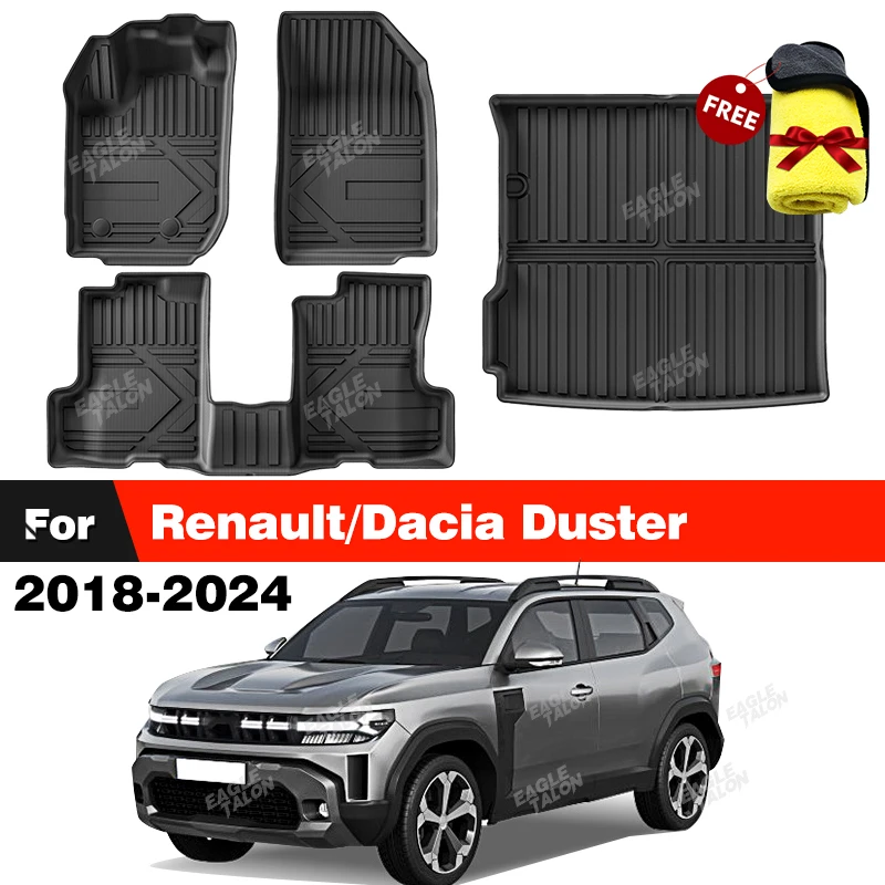 For Renault/Dacia Duster 2018-2024 2023 Custom All-Weather TPE Floor Mat Trunk Mat Carpet Cover Automotive Interior Accessories
For Renault/Dacia Duster 2018-2024 2023 Custom All-Weather TPE Floor Mat Trunk Mat Carpet Cover Automotive Interior Accessories