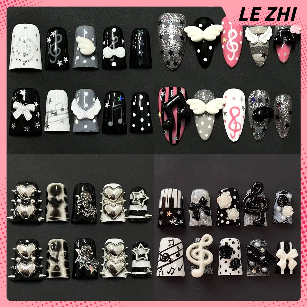 10Pcs Spicy Girl Duckbill Long Square Four-Leaf Clover Wings Handmade Press On Nails Polka Dot Star Diamond Flower Fake Nail
10Pcs Spicy Girl Duckbill Long Square Four-Leaf Clover Wings Handmade Press On Nails Polka Dot Star Diamond Flower Fake Nail