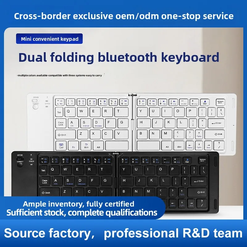 Ultra Thin Foldable Bluetooth Keyboard for Phone Tablet Laptop Rechargeable Portable Wireless Keyboard for iOS Android
Ultra Thin Foldable Bluetooth Keyboard for Phone Tablet Laptop Rechargeable Portable Wireless Keyboard for iOS Android