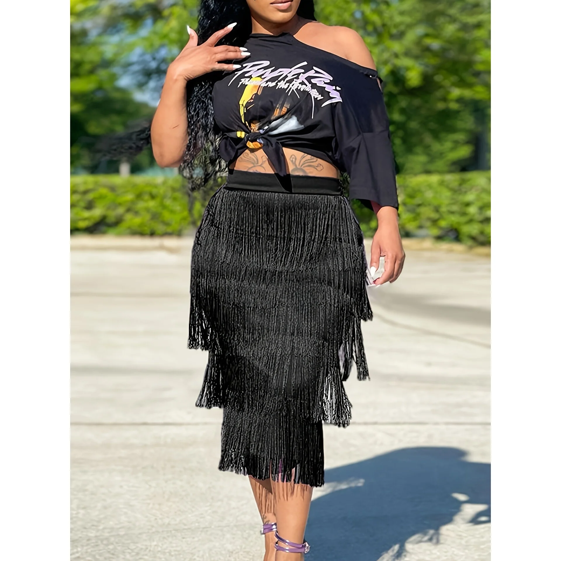 Fringe Half-length Skirt P 74871 Flowy Midi Skirt Women's Fashion Spring 2026 Neutral Waist Design Other Material Craft
Fringe Half-length Skirt P 74871 Flowy Midi Skirt Women's Fashion Spring 2026 Neutral Waist Design Other Material Craft