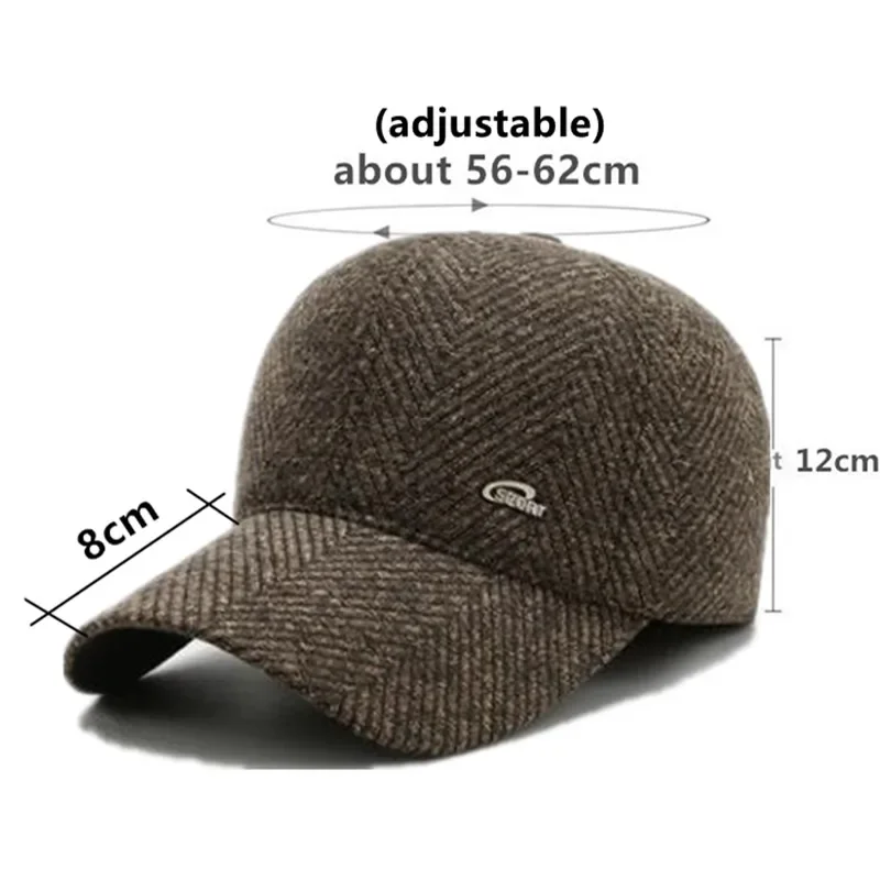 Men's Winter Hat Middle-aged Warm Ear Protection Thickened Baseball Caps Adjustable Size Men Earmuffs Hats Casual Sports Cap
Men's Winter Hat Middle-aged Warm Ear Protection Thickened Baseball Caps Adjustable Size Men Earmuffs Hats Casual Sports Cap