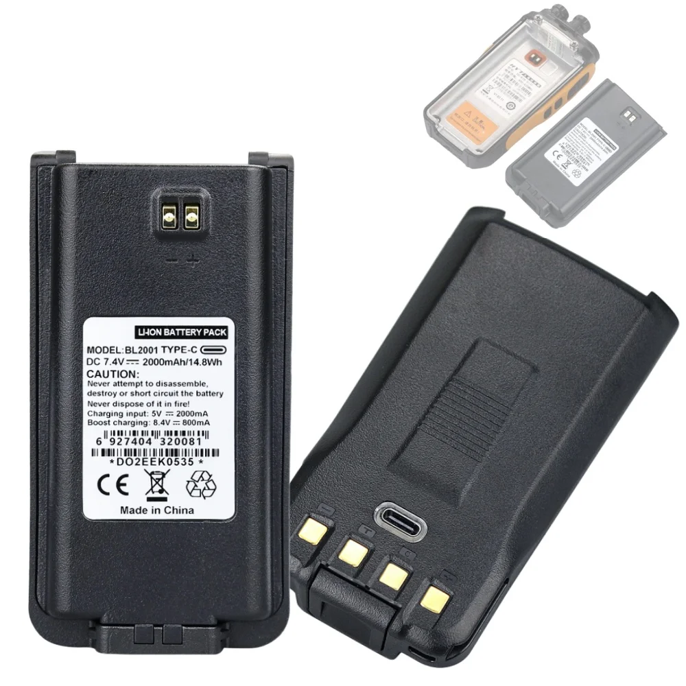 HYT BL2001 2000mAh Type-C USB Replacement Lithium-ion Battery for Hytera TC-610 TC-610P TC-618 TC-620 TC-626 BL1204 Radios
HYT BL2001 2000mAh Type-C USB Replacement Lithium-ion Battery for Hytera TC-610 TC-610P TC-618 TC-620 TC-626 BL1204 Radios