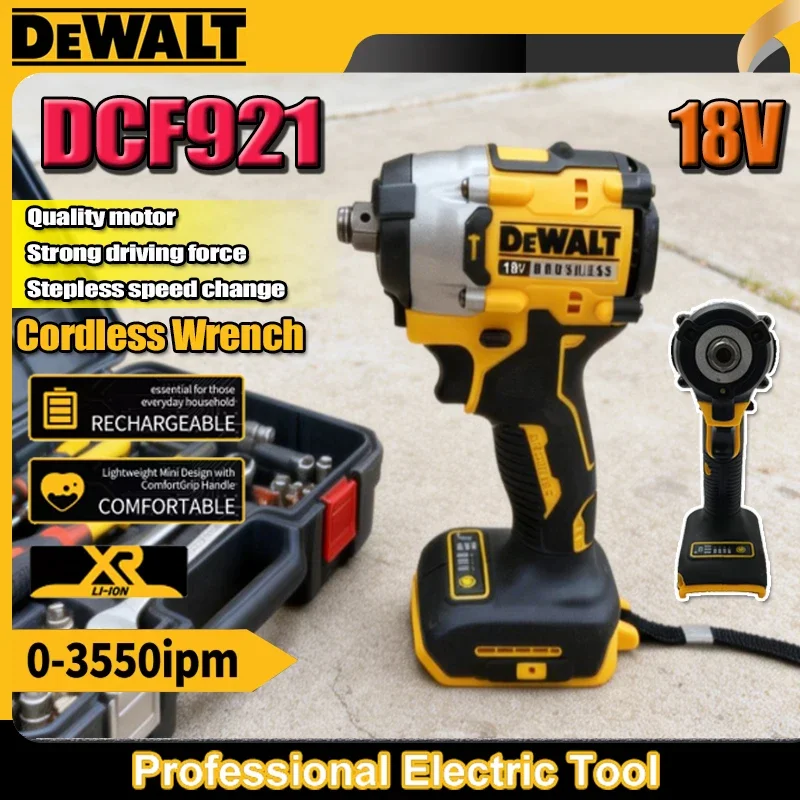 DEWALT DCF921 ATOMIC 20V MAX Cordless Wrench 1/2 in Cordless Impact Wrench Variable Speed Charging Wrench DCF921 for 18v Battery
DEWALT DCF921 ATOMIC 20V MAX Cordless Wrench 1/2 in Cordless Impact Wrench Variable Speed Charging Wrench DCF921 for 18v Battery