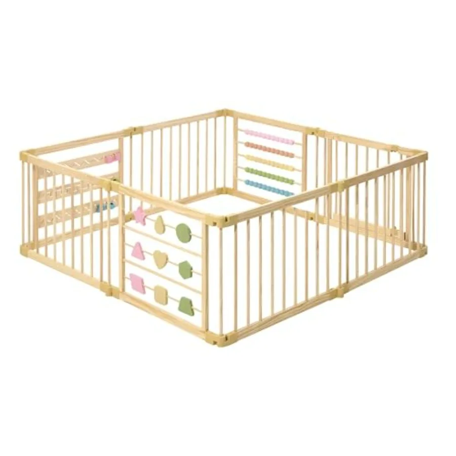 ZETY Natural Wood Baby Playpen 8 or 10 Panel Foldable Play Yard with Door Panel and Built-in Toys CPC Certified SGS Tested
ZETY Natural Wood Baby Playpen 8 or 10 Panel Foldable Play Yard with Door Panel and Built-in Toys CPC Certified SGS Tested