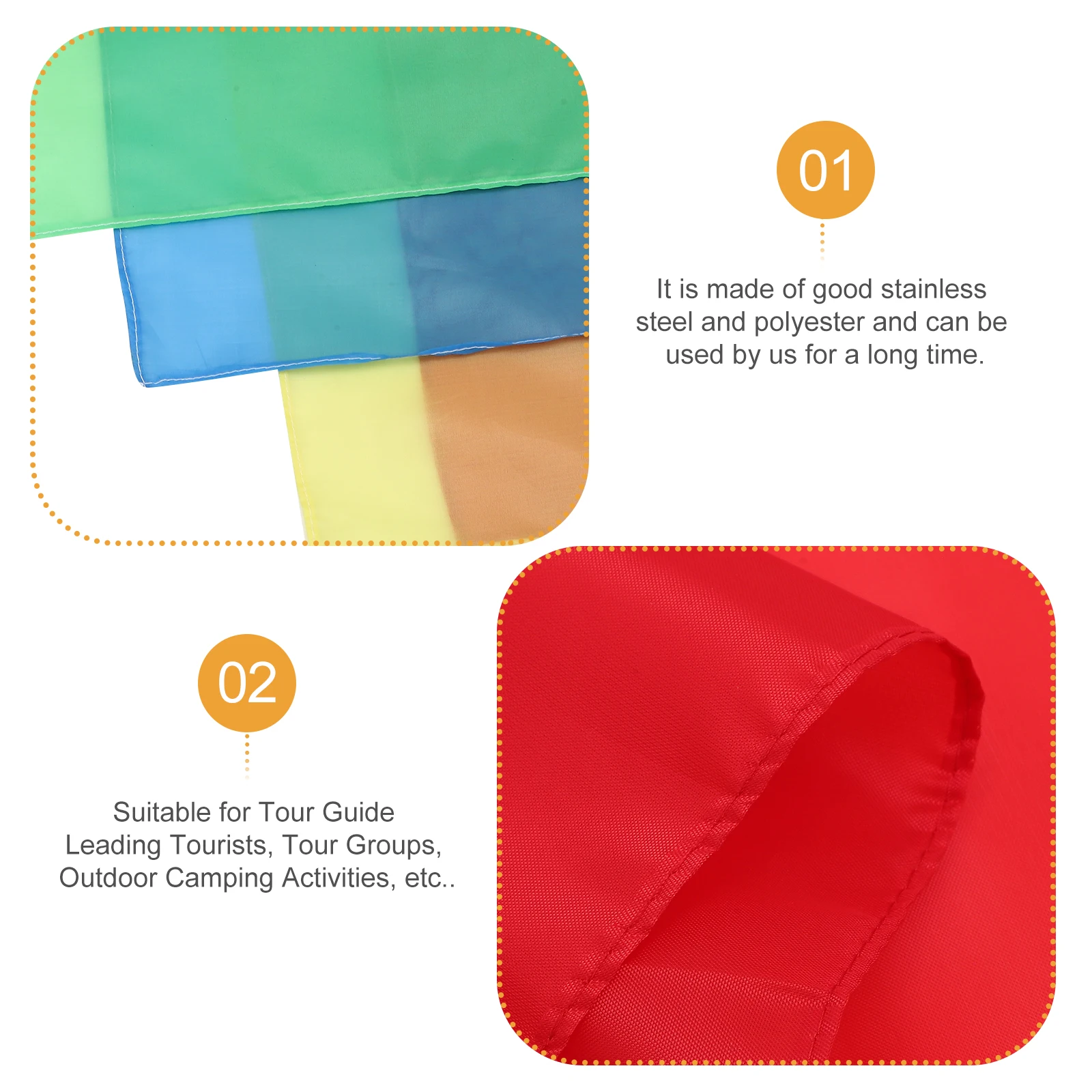 10 Colorful Flags 40x60cm Random Color Telescopic Flagpole 1.2m Durable Polyester for Tour Guide Outdoor Camping Activities
10 Colorful Flags 40x60cm Random Color Telescopic Flagpole 1.2m Durable Polyester for Tour Guide Outdoor Camping Activities