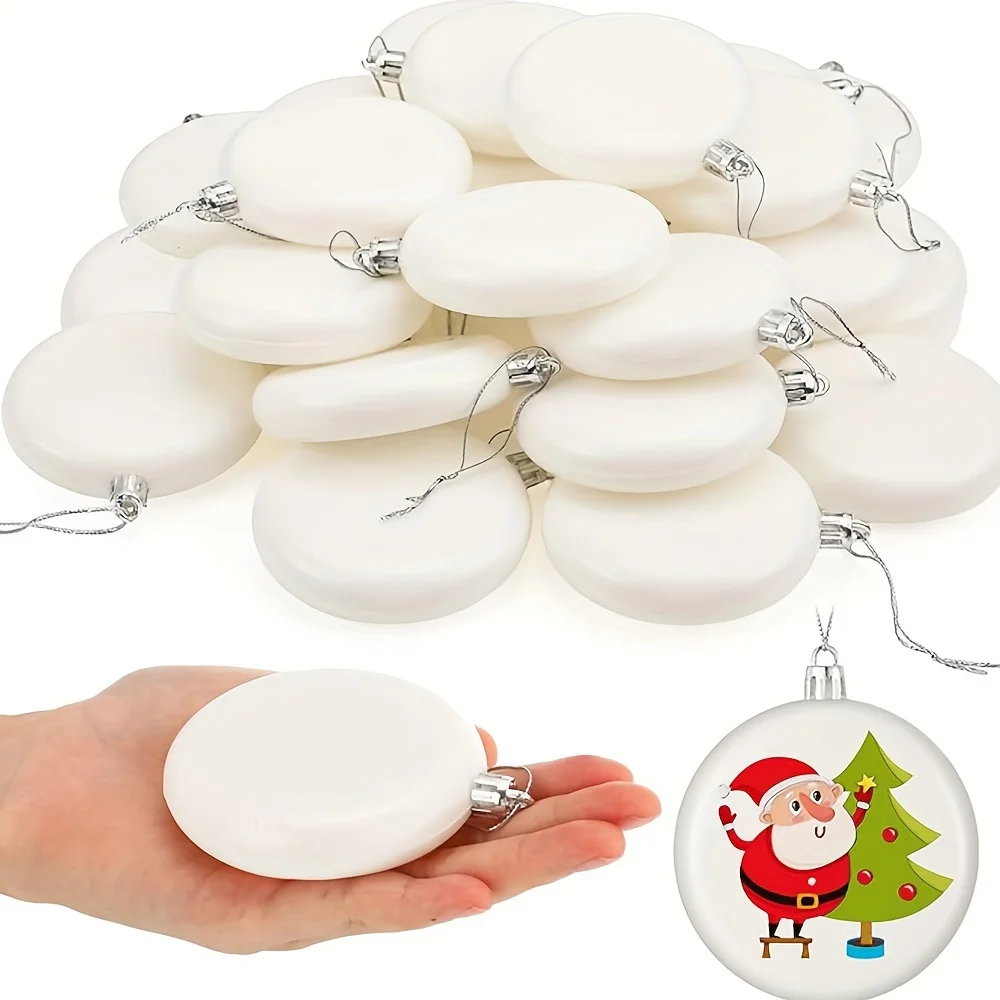 30PCS/SET White Plastic Round Christmas Ornaments for Tree Hanging and Festive Atmosphere Decorations
30PCS/SET White Plastic Round Christmas Ornaments for Tree Hanging and Festive Atmosphere Decorations