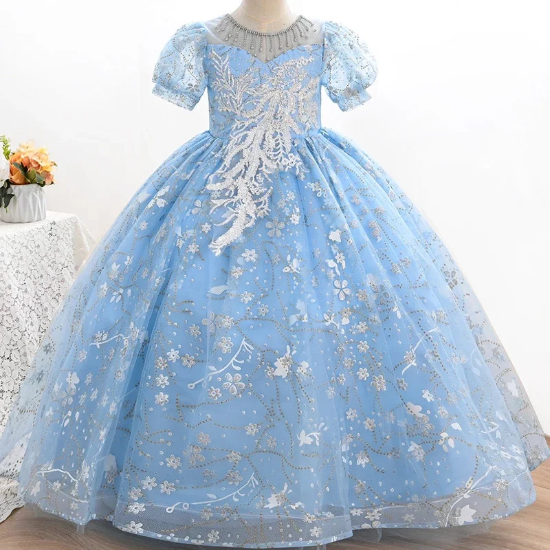 Fashion Flower Girl Dresses for Weddings Lace Mesh Short Sleeve Children Girls Dress Summer Girls Party Dress 5-14 Years
Fashion Flower Girl Dresses for Weddings Lace Mesh Short Sleeve Children Girls Dress Summer Girls Party Dress 5-14 Years