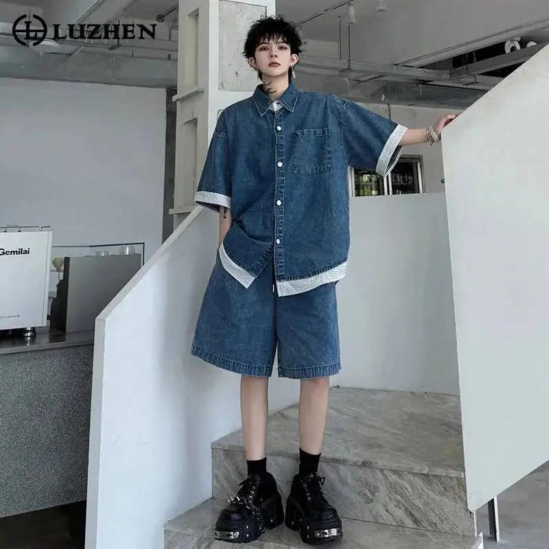 LUZHEN 2026 Summer Splicing Design Loose Half Sleeve Shirts Men's Fashion Straight Shorts Original Casual Two-piece Sets JY6914
LUZHEN 2026 Summer Splicing Design Loose Half Sleeve Shirts Men's Fashion Straight Shorts Original Casual Two-piece Sets JY6914