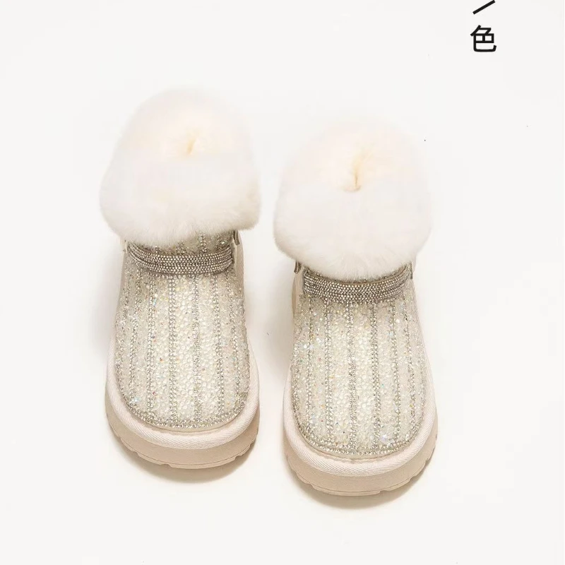 2025 Winter New Kids Snow Boots Comfort Anti Slip Girls' Water Diamond Ankle Boots Simple Versatile Child Hairy Casual Boots
2025 Winter New Kids Snow Boots Comfort Anti Slip Girls' Water Diamond Ankle Boots Simple Versatile Child Hairy Casual Boots