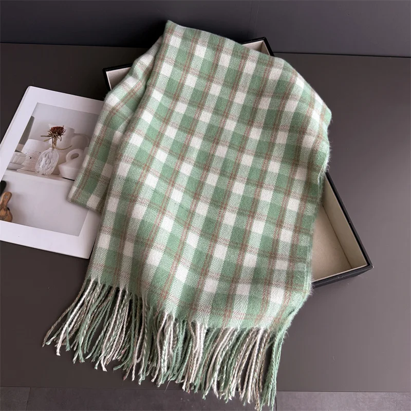 68*200 см клетчатый зимний женский шарф в зеленую полоску, имитация кашемира, одеяло, толстая теплая шаль из пашмины, палантины с кисточками, Echarpe
68*200 см клетчатый зимний женский шарф в зеленую полоску, имитация кашемира, одеяло, толстая теплая шаль из пашмины, палантины с кисточками, Echarpe