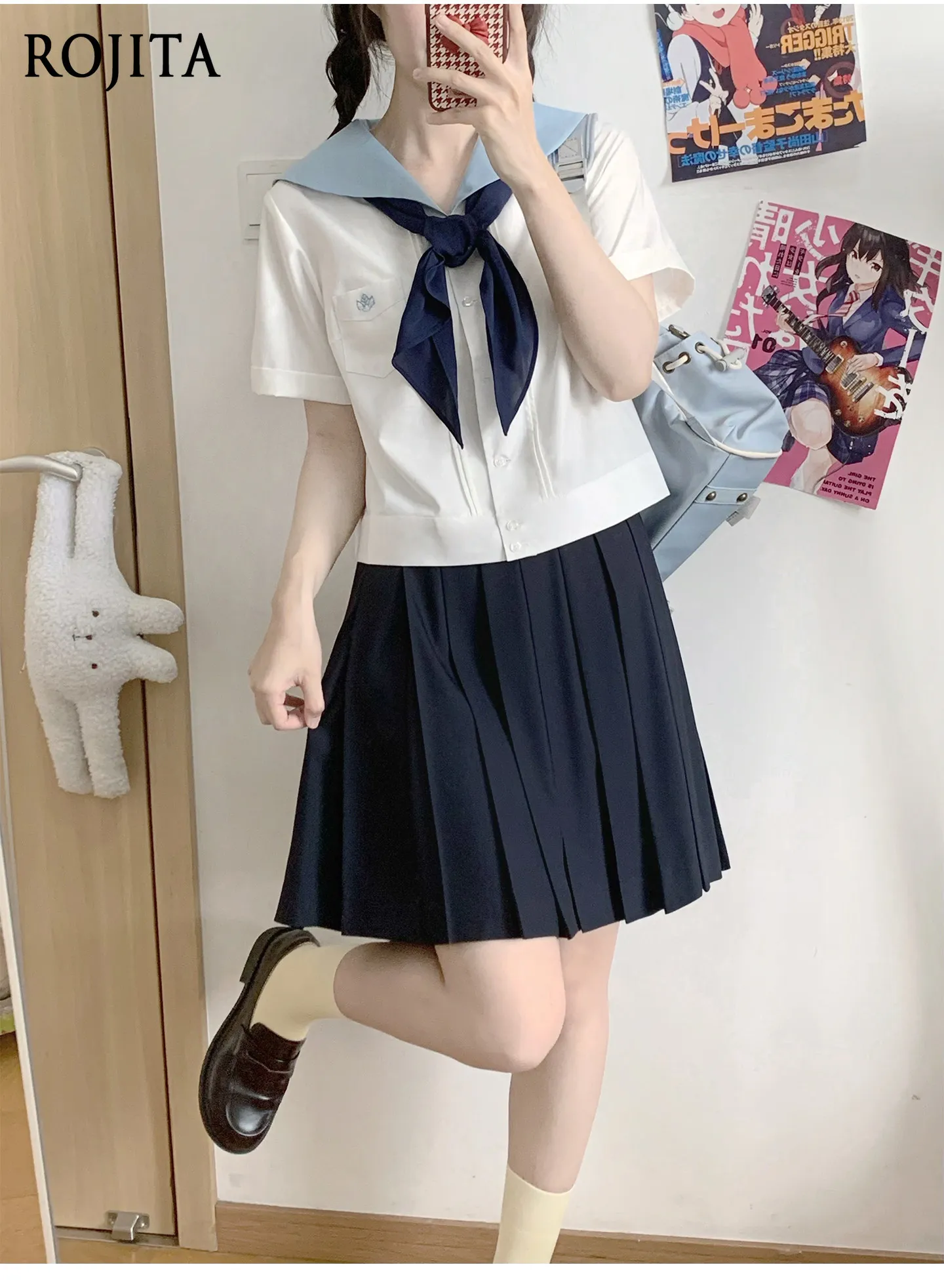 Original Jk Shirt Sailor Collar Short Student School Uniform Short Sleeve Women Cyanotic Pleated Skirt Sold Separately
Original Jk Shirt Sailor Collar Short Student School Uniform Short Sleeve Women Cyanotic Pleated Skirt Sold Separately