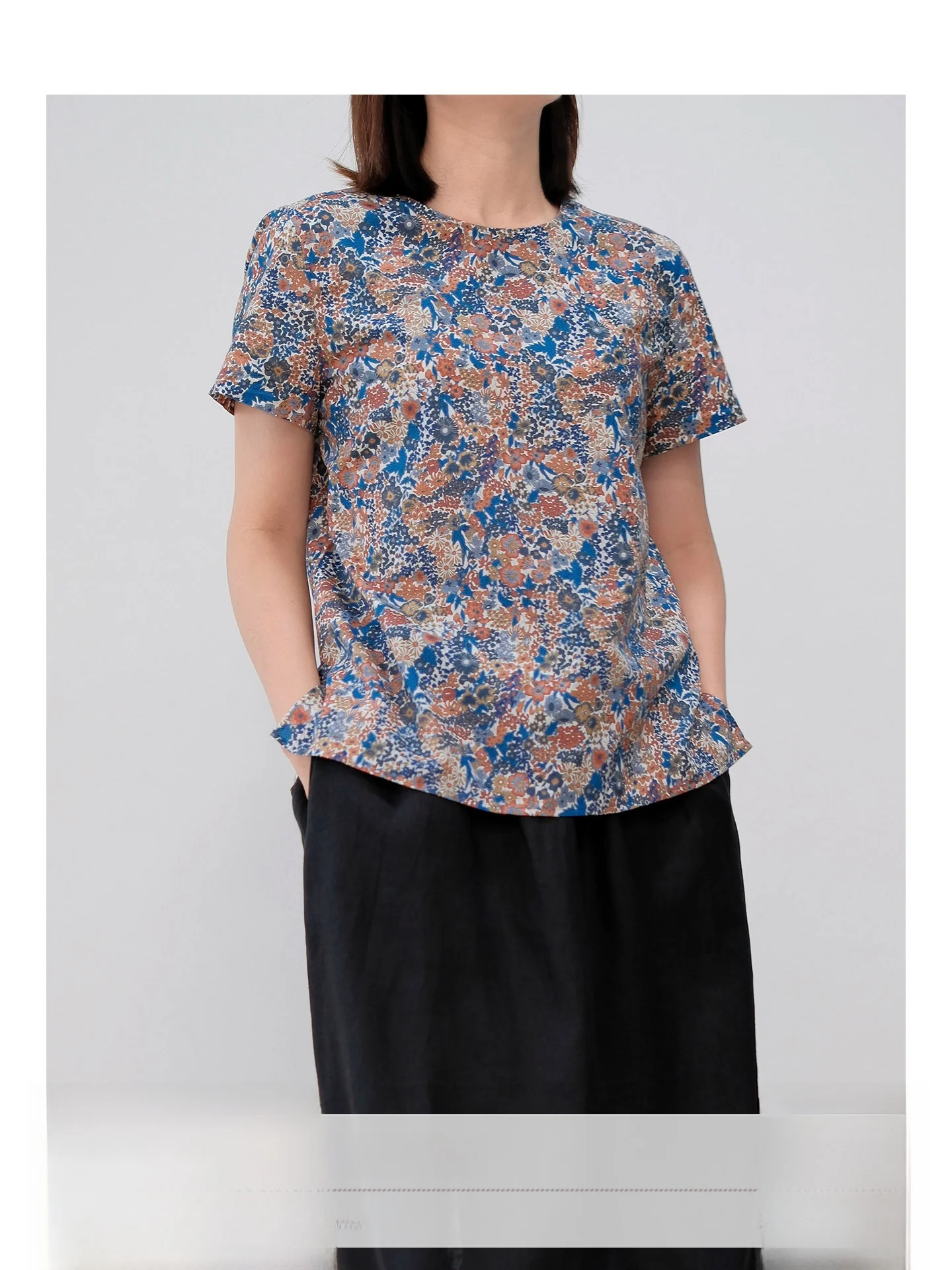 Liber00 High-eld Pure Cotton Floral Print ort-Sve T-irt Summer Romantic Casual Sle Women's Top
Liber00 High-eld Pure Cotton Floral Print ort-Sve T-irt Summer Romantic Casual Sle Women's Top