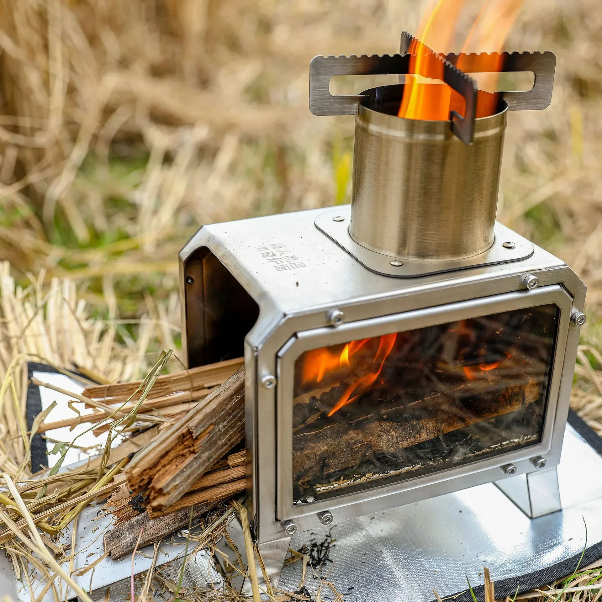 Camping Outdoor Stainless Steel Portable Desktop Camping Firewood Stove View Window Heating Stove Firewood Stove
Camping Outdoor Stainless Steel Portable Desktop Camping Firewood Stove View Window Heating Stove Firewood Stove