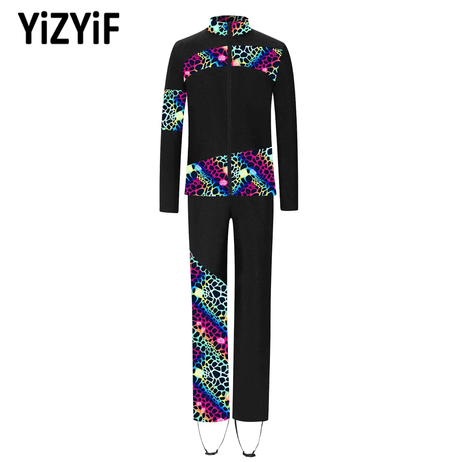 Kids Girls Ice Skating 2- Piece Set Long Sleeve Zip Up Jacket Top with Legging Long Pants Set Training Competition Dancewear
Kids Girls Ice Skating 2- Piece Set Long Sleeve Zip Up Jacket Top with Legging Long Pants Set Training Competition Dancewear