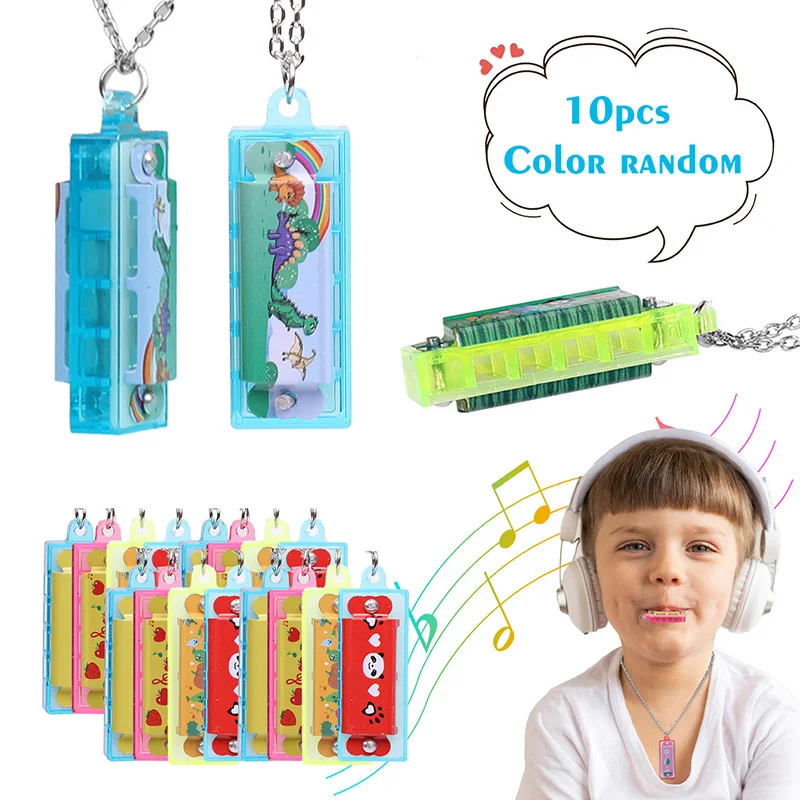 10pcs Random Color Plastic Mini Harmonica Necklace With Four Holes, Children's Music Puzzle Toy, Birthday Gift
10pcs Random Color Plastic Mini Harmonica Necklace With Four Holes, Children's Music Puzzle Toy, Birthday Gift