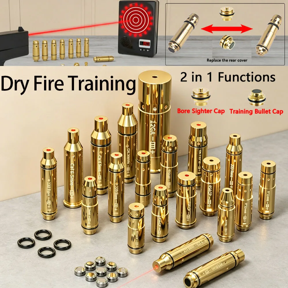 9mm Red Dot Laser Training Cartridge Dry Fire Tactical Bullet Trainer for Pistol Marksmanship 380ACP/38SPL/40S&W/223Rem/45ACP
9mm Red Dot Laser Training Cartridge Dry Fire Tactical Bullet Trainer for Pistol Marksmanship 380ACP/38SPL/40S&W/223Rem/45ACP