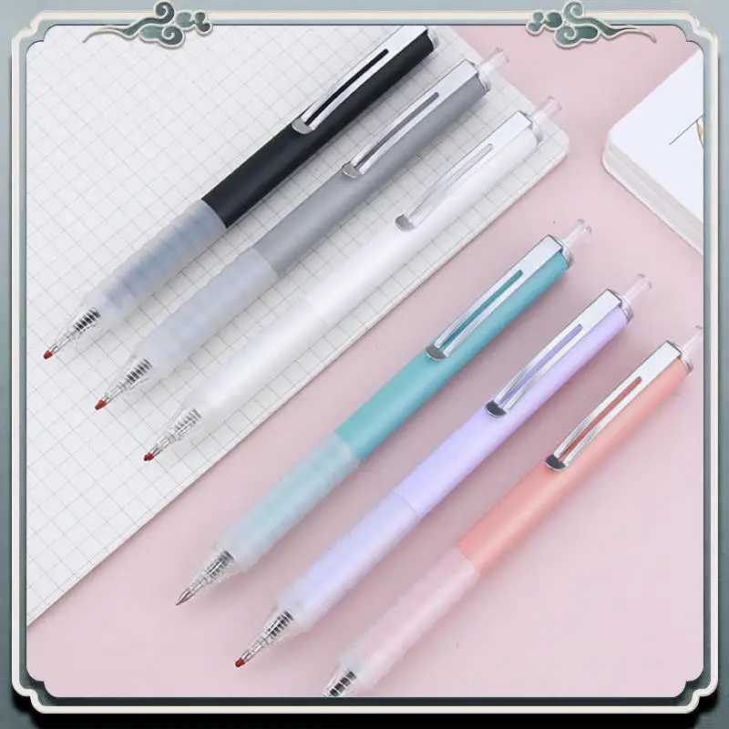 6 PCS Ballpoint Pens Grip Pen 0.5Mm Black Ballpoint Pens With Soft Grip, Silver Clip, And Writing Black Ink
6 PCS Ballpoint Pens Grip Pen 0.5Mm Black Ballpoint Pens With Soft Grip, Silver Clip, And Writing Black Ink