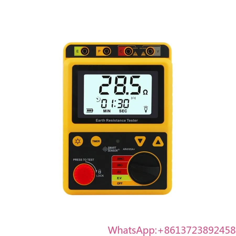 Smart Sensor AR4105A+ Digital Earth Resistance Tester 0-200 Ohm 2/3Lines
Smart Sensor AR4105A+ Digital Earth Resistance Tester 0-200 Ohm 2/3Lines