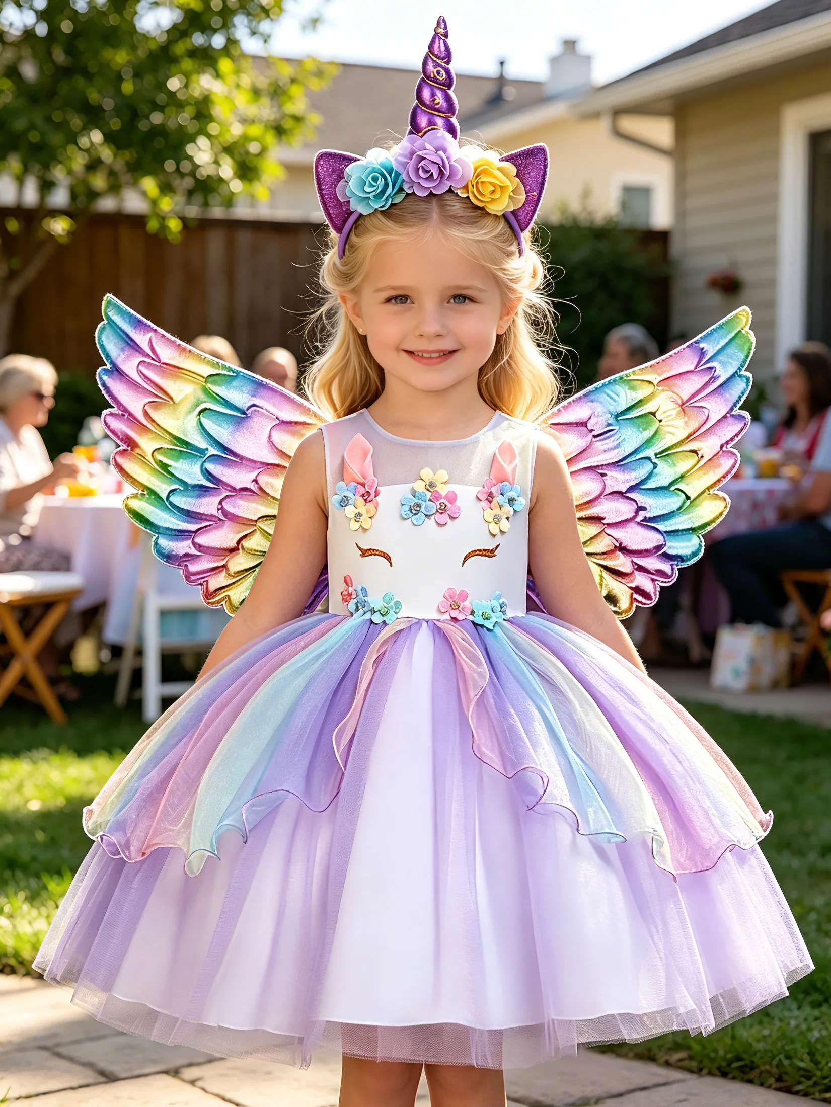 Baby Girls Rainbow Unicorn Flower Wedding Princess Party Tutu Dresses Children Kids Elegant Chirstmas Vestidos Costume Clothing
Baby Girls Rainbow Unicorn Flower Wedding Princess Party Tutu Dresses Children Kids Elegant Chirstmas Vestidos Costume Clothing