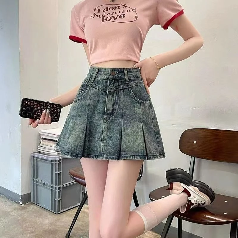 Новая плиссированная джинсовая мини-юбка весна-лето 2026 с высокой талией, легкая, стройнящая, для миниатюрных женщин, трендовая
Новая плиссированная джинсовая мини-юбка весна-лето 2026 с высокой талией, легкая, стройнящая, для миниатюрных женщин, трендовая