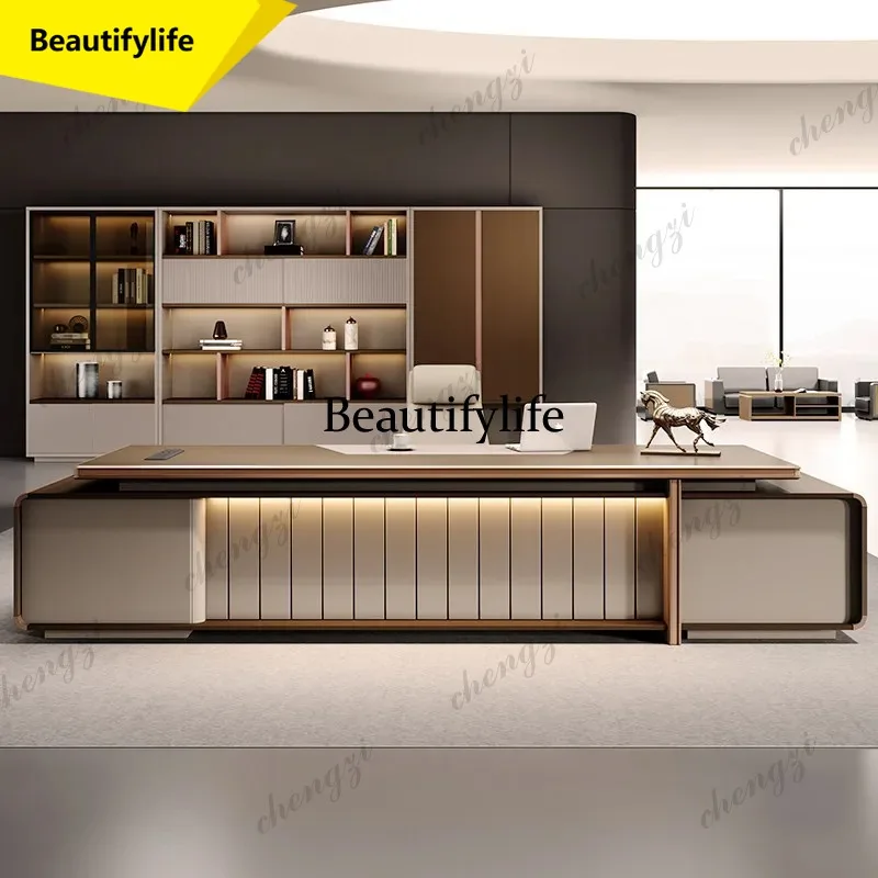 X188 Simple Modern Luxury Boss Computer desk with Light office desks and workstations Writing Room table l shaped tables
X188 Simple Modern Luxury Boss Computer desk with Light office desks and workstations Writing Room table l shaped tables