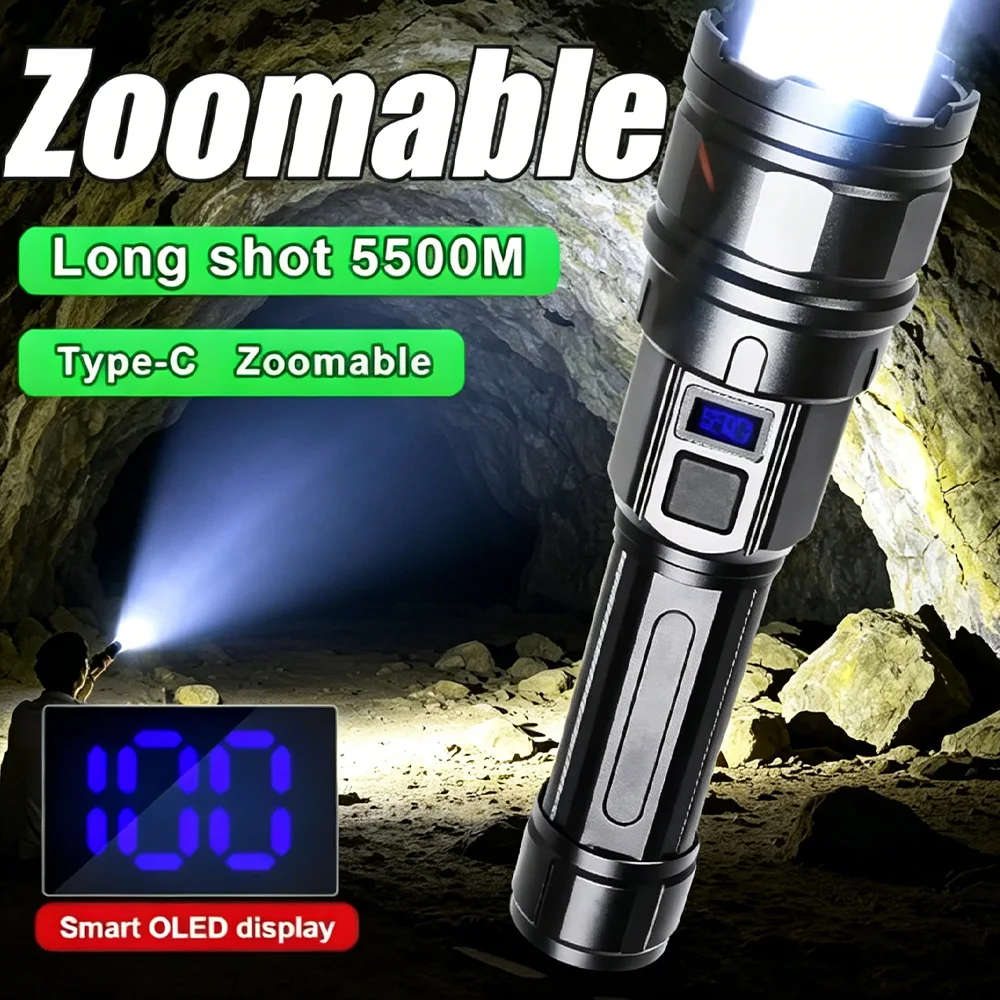 Zoomable Most Powerful Long Shot LED Flashlight Camping Torch Built-in 26650 Battery Power Tactical Lantern Outdoor Fishing Lamp
Zoomable Most Powerful Long Shot LED Flashlight Camping Torch Built-in 26650 Battery Power Tactical Lantern Outdoor Fishing Lamp