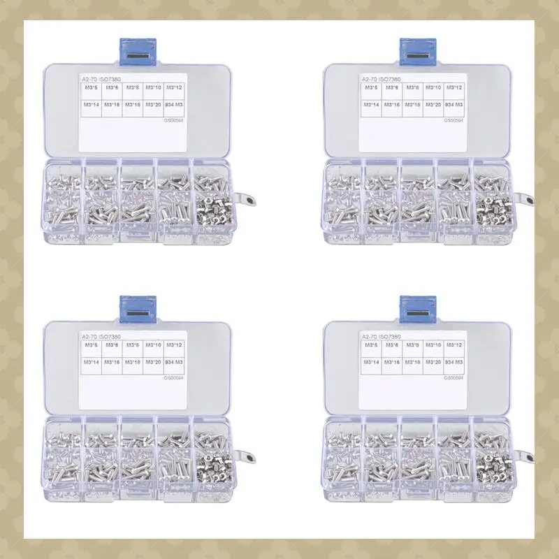 AB45 1360 шт. M3 шестигранный винт, гайка из нержавеющей стали, винты M3, гайки, набор креплений
AB45 1360 шт. M3 шестигранный винт, гайка из нержавеющей стали, винты M3, гайки, набор креплений