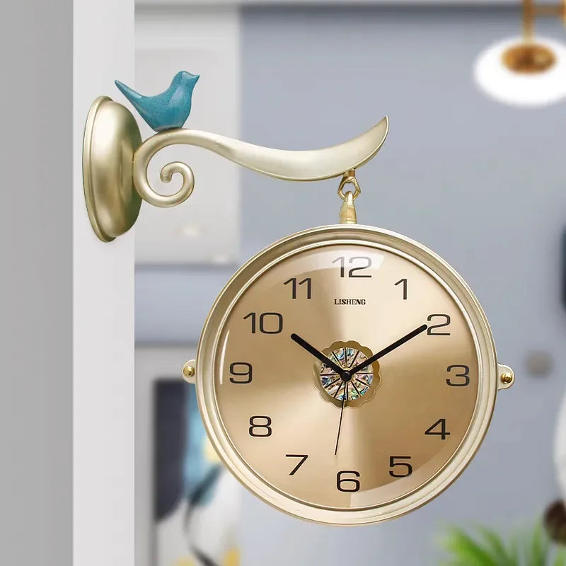 Modern Light Luxury Double Sided Wall Clock Silent Quartz Living Room Decor Simple Home Decoration Two Face Mounted Timepiece
Modern Light Luxury Double Sided Wall Clock Silent Quartz Living Room Decor Simple Home Decoration Two Face Mounted Timepiece