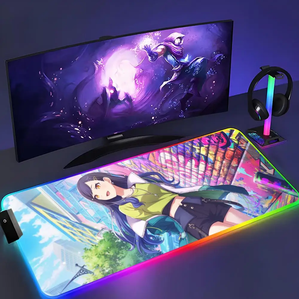 an shiraishi Mouse Pad XXL RGB Mouse Pad Kawaii Gaming Accessories Computer keyboard Large Led Desk Mat Backlight Mousepad
an shiraishi Mouse Pad XXL RGB Mouse Pad Kawaii Gaming Accessories Computer keyboard Large Led Desk Mat Backlight Mousepad
