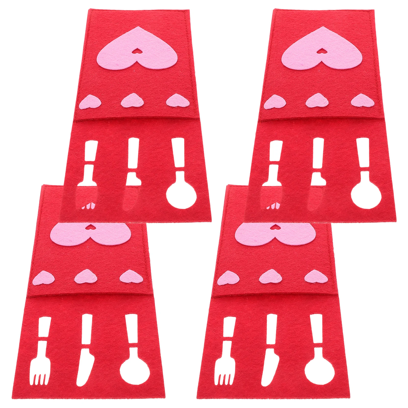 4 Pcs Cutlery Set Silverware Holder Valentine Day Bag Non Woven Fabric Large Capacity Wedding Party Tableware Utensil
4 Pcs Cutlery Set Silverware Holder Valentine Day Bag Non Woven Fabric Large Capacity Wedding Party Tableware Utensil
