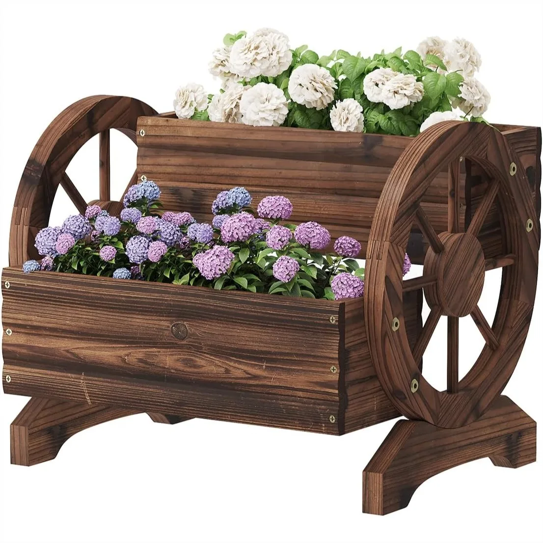 Wooden Planter Box with Wheels for Outdoor Plants, Flower Cart for Patio Garden Balcony, Backyard Decor
Wooden Planter Box with Wheels for Outdoor Plants, Flower Cart for Patio Garden Balcony, Backyard Decor