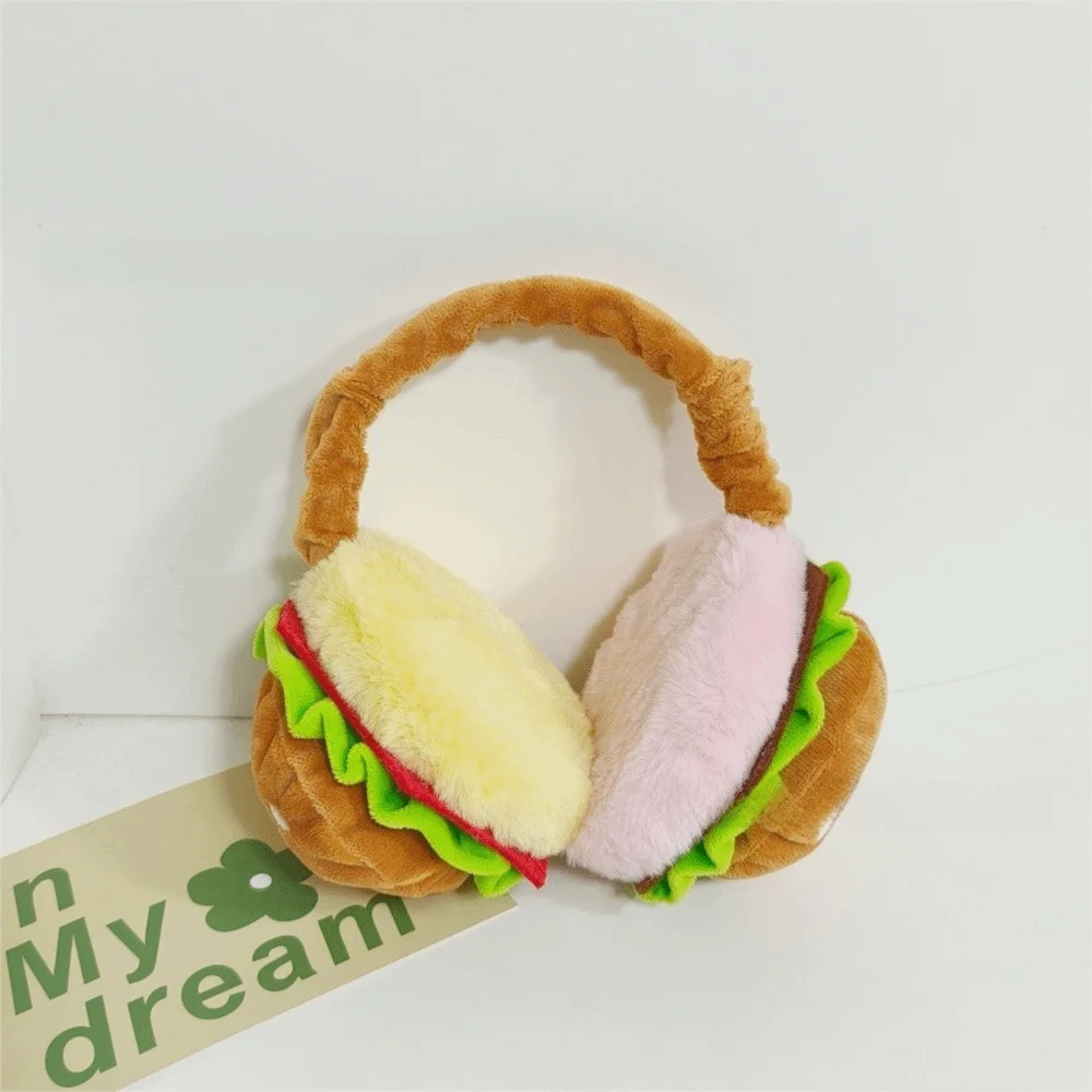 Cute Soft Hamburger Ear Warmer Thickened Plush Plush Funny Ear Cover Foldable Windproof Cold Protection Earmuffs Student
Cute Soft Hamburger Ear Warmer Thickened Plush Plush Funny Ear Cover Foldable Windproof Cold Protection Earmuffs Student