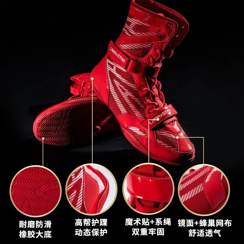 Pro Wrestling Shoes Men's Boxing Shoes Women's Wrestling Boots Boxing Sneakers Men's Athletic Shoes
Pro Wrestling Shoes Men's Boxing Shoes Women's Wrestling Boots Boxing Sneakers Men's Athletic Shoes