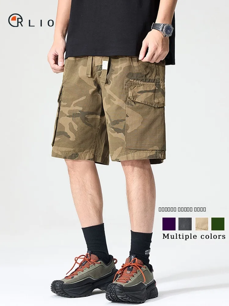 American Retro Camouflage Workwear orts Men Summer New Trend Brand Tactical Huntwear Loose Straight Five-Quarter Pants
American Retro Camouflage Workwear orts Men Summer New Trend Brand Tactical Huntwear Loose Straight Five-Quarter Pants