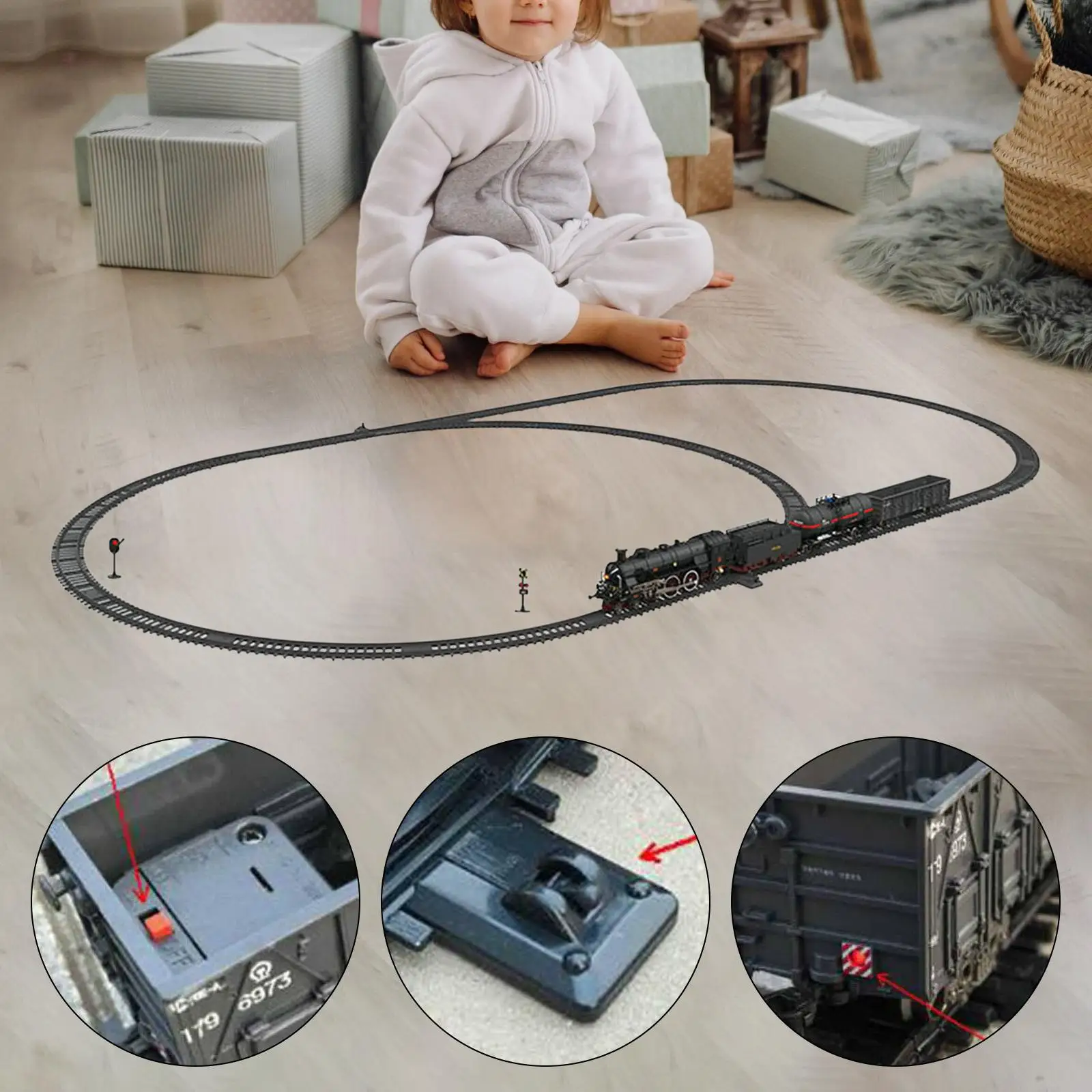 Retro Steam Train Toy Alloy Electric Engine Model Railway Toy with Moving Features for Boys Girls Birthday Party
Retro Steam Train Toy Alloy Electric Engine Model Railway Toy with Moving Features for Boys Girls Birthday Party