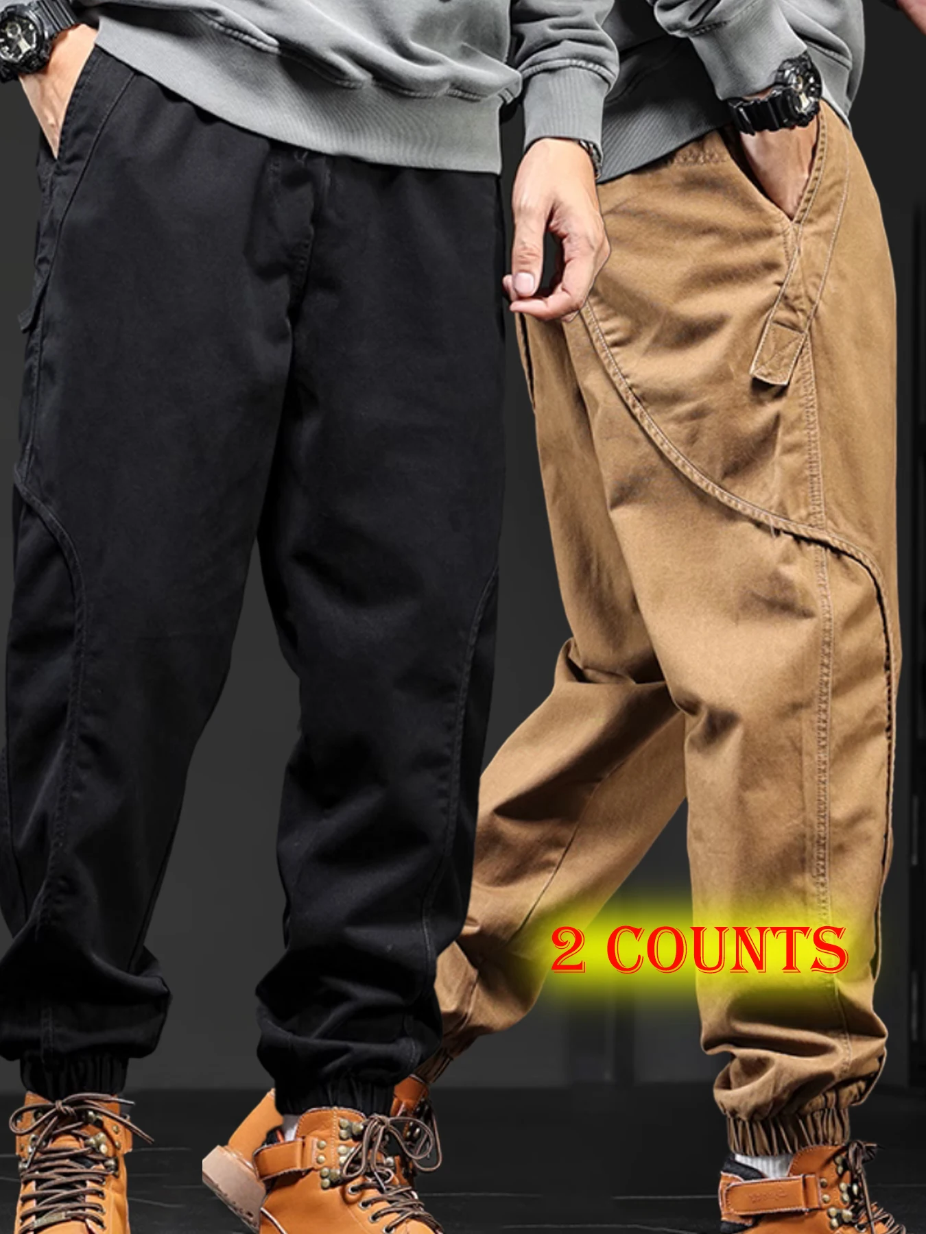 Men Loose Fit Cargo Pants Male Fashion Summer New Style Work Versatile Pocket Casual Elastic Waist Long Trousers Large Size
Men Loose Fit Cargo Pants Male Fashion Summer New Style Work Versatile Pocket Casual Elastic Waist Long Trousers Large Size