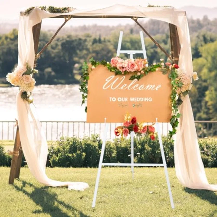 50" Easel Stand for Wedding Sign Adjustable 3Tier Height Display Easel with Chain Heavy Duty Floor Tripod for Welcome Wedding S
50" Easel Stand for Wedding Sign Adjustable 3Tier Height Display Easel with Chain Heavy Duty Floor Tripod for Welcome Wedding S
