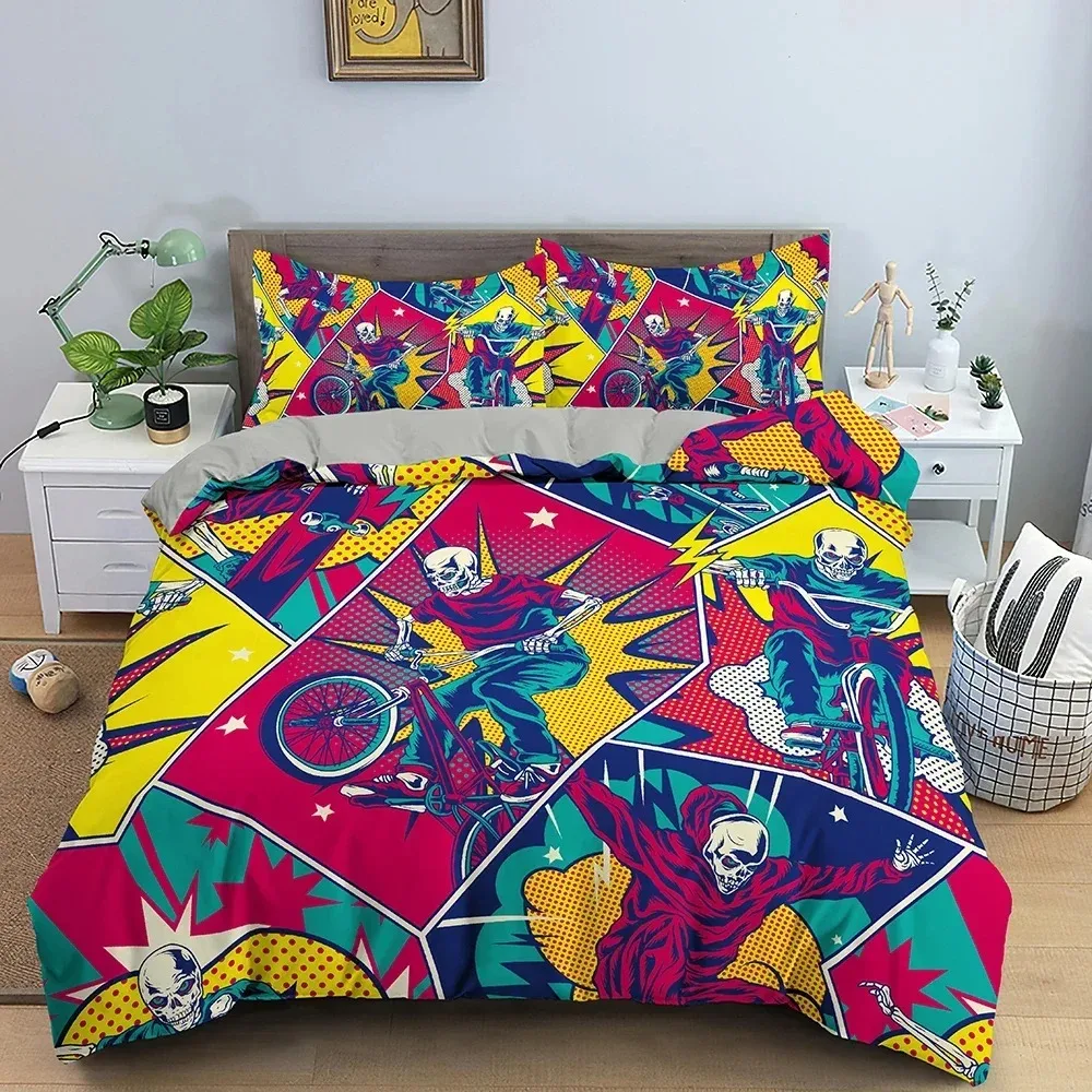 Color Comic Pattern 3D NEW Duvet Cover Pillowcase Bedding Set Adult Boy Girl Bedroom Decoration Children Single Double Large
Color Comic Pattern 3D NEW Duvet Cover Pillowcase Bedding Set Adult Boy Girl Bedroom Decoration Children Single Double Large