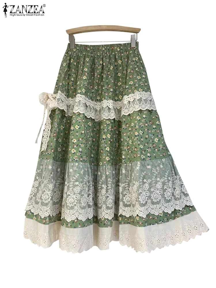ZANZEA Lace Printed Skirts Women Vintage Maxi Overskirts 2025 Summer Loose Casual Irregular Hem A-Line Patchwork Party Bottoms
ZANZEA Lace Printed Skirts Women Vintage Maxi Overskirts 2025 Summer Loose Casual Irregular Hem A-Line Patchwork Party Bottoms