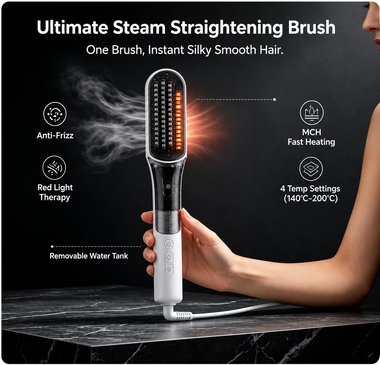 Hot Comb Women Men’s Styling Hair Straighteners Crimper Hair Iron Red Light Steam Electric Hair Straightening Brush New 2026
Hot Comb Women Men’s Styling Hair Straighteners Crimper Hair Iron Red Light Steam Electric Hair Straightening Brush New 2026
