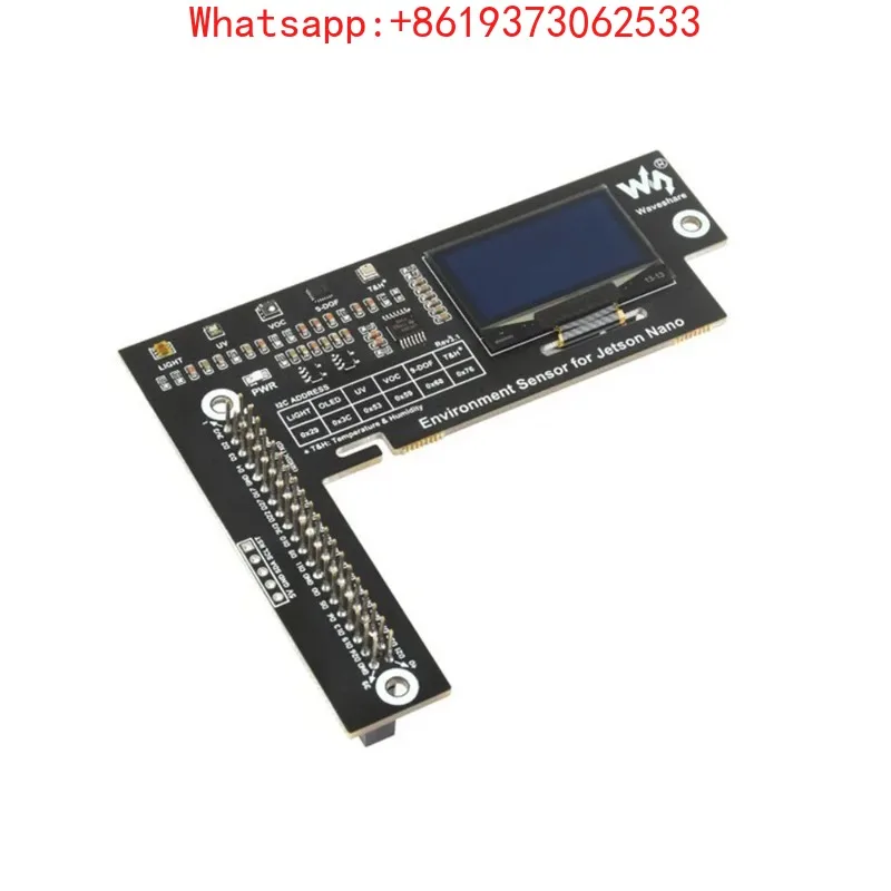 Модуль датчиков окружающей среды для Jetson Nano с интерфейсом I2C и 1,3-дюймовым OLED-дисплеем
Модуль датчиков окружающей среды для Jetson Nano с интерфейсом I2C и 1,3-дюймовым OLED-дисплеем