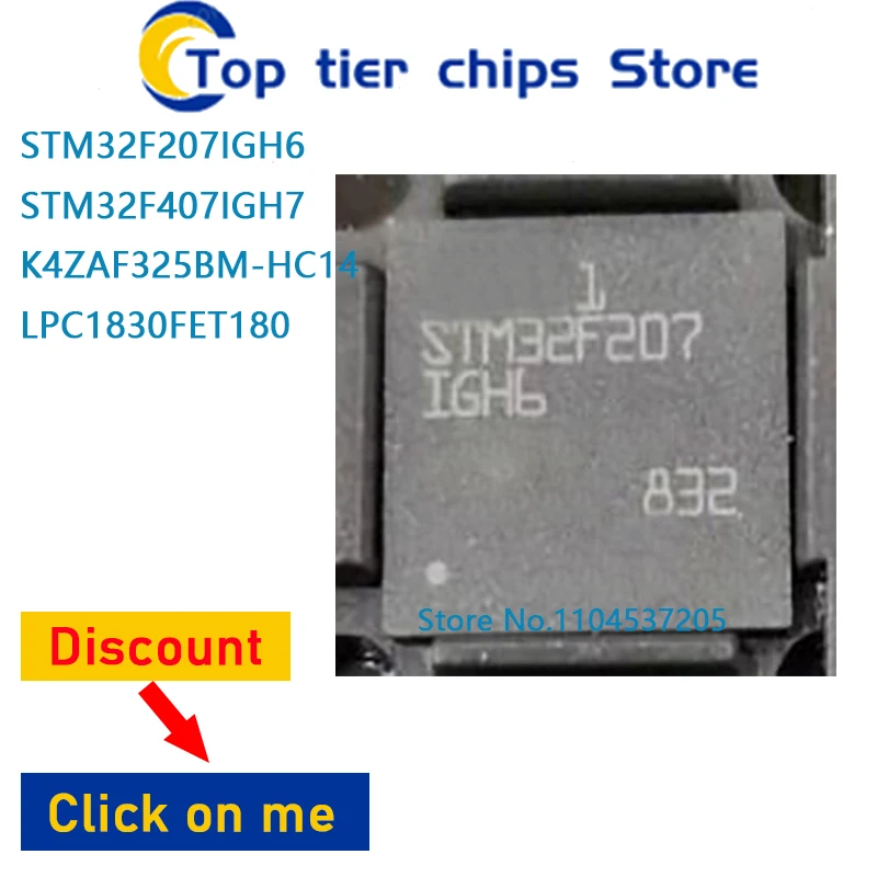 1-5 шт./лот STM32F207IGH6 STM32F407IGH7 K4ZAF325BM-HC14 LPC1830FET180 100% НОВЫЕ
1-5 шт./лот STM32F207IGH6 STM32F407IGH7 K4ZAF325BM-HC14 LPC1830FET180 100% НОВЫЕ