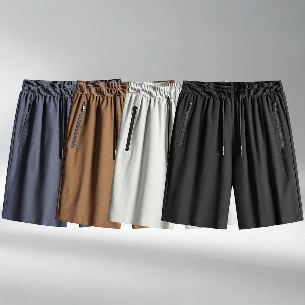 Men's Ice Cool Ice Silk Quick Dry Shorts Elastic Waist Drawstring Zipper Pockets Lightweight Breathable 5 Inch Shorts for Summer
Men's Ice Cool Ice Silk Quick Dry Shorts Elastic Waist Drawstring Zipper Pockets Lightweight Breathable 5 Inch Shorts for Summer
